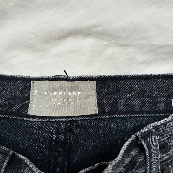 Everlane black denim shorts 25 - Picture 6 of 8
